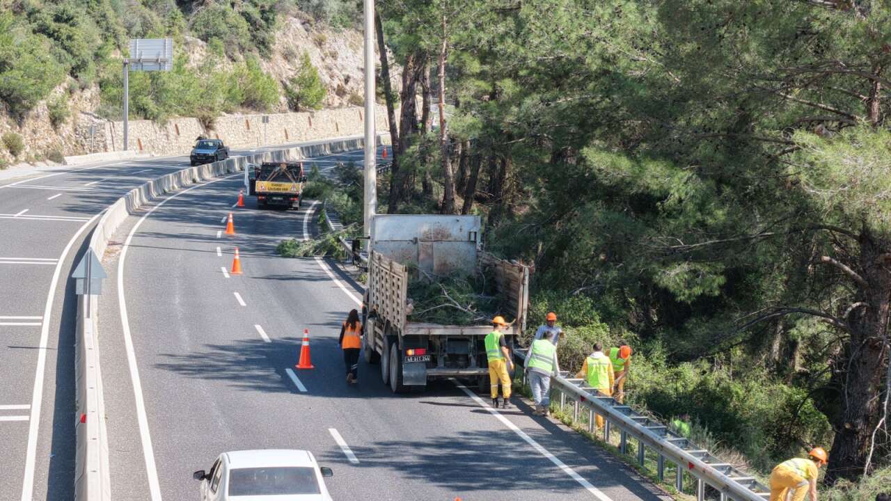 Sakar Geçidi’nde Yangın Riskine Karşı Yol Kenarı Temizliği Sürüyor 9